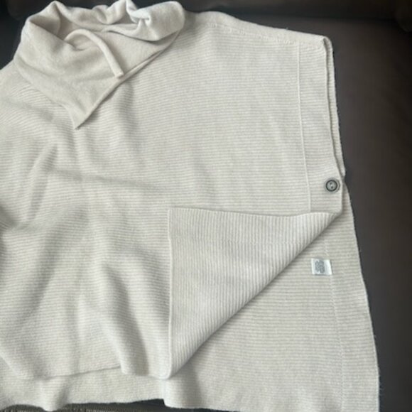 NWT Made in Italy Belle France Old Money Style Pullover Poncho Sweater Cardigan - Picture 6 of 12